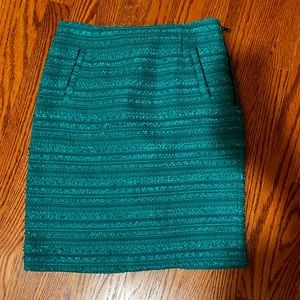 Size 4 Turquoise Halogen Pencil Skirt